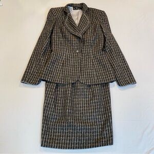 Peggy Jennings Black and White Midi Dress